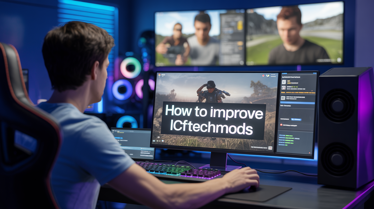 Gaming setup with PC components