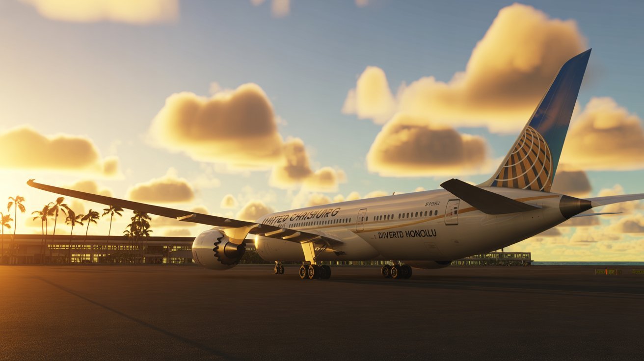 United Christchurch SFO Diverted Honolulu