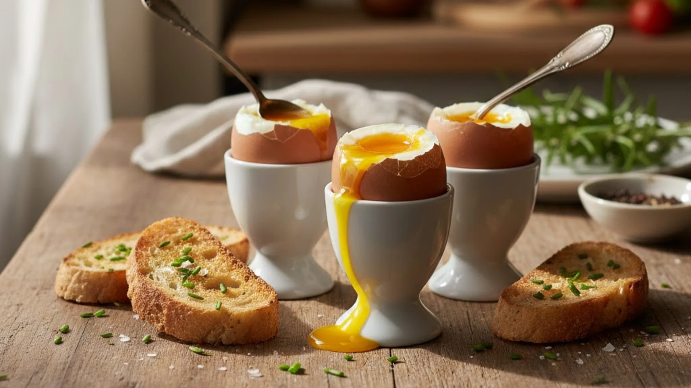soft boiled eggs